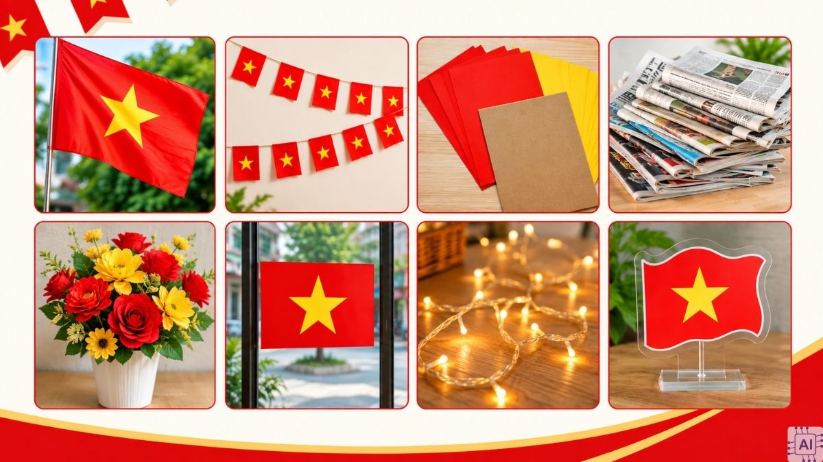 Top phụ kiện decor 2/9 tiết kiệm và dễ tìm