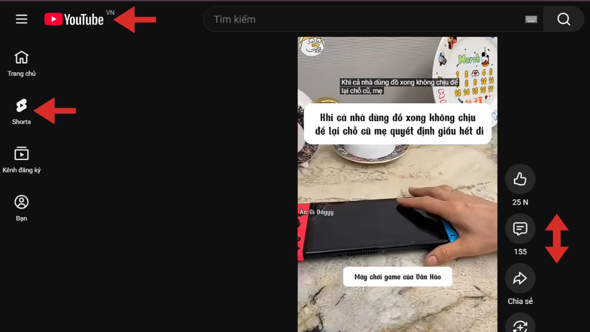 Cách xem top trending YouTube trên máy tính theo dõi shorts trending