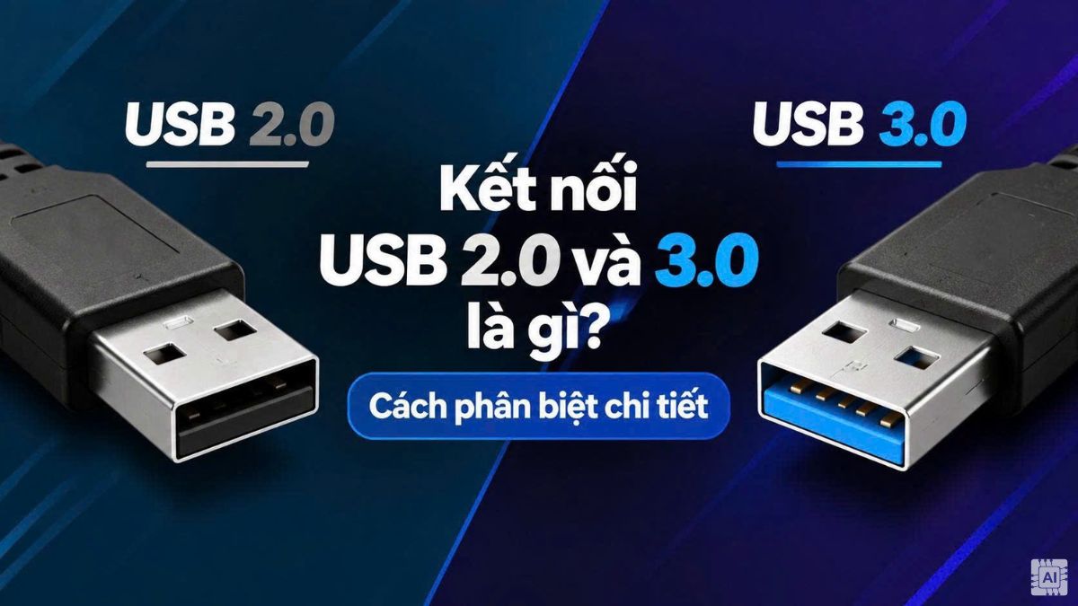 Kết nối USB 2.0 và 3.0 là gì? Cách phân biệt chi tiết