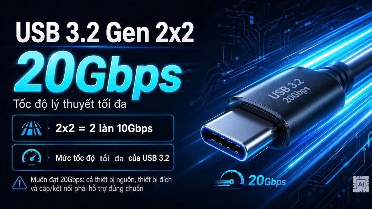 Phân loại USB 3.2 hiện nay - USB 3.2 Gen 2x2