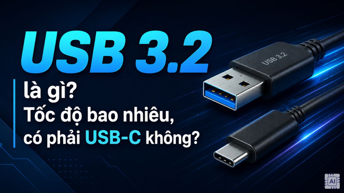 USB 3.2 là gì? Tốc độ bao nhiêu, có phải USB-C không?