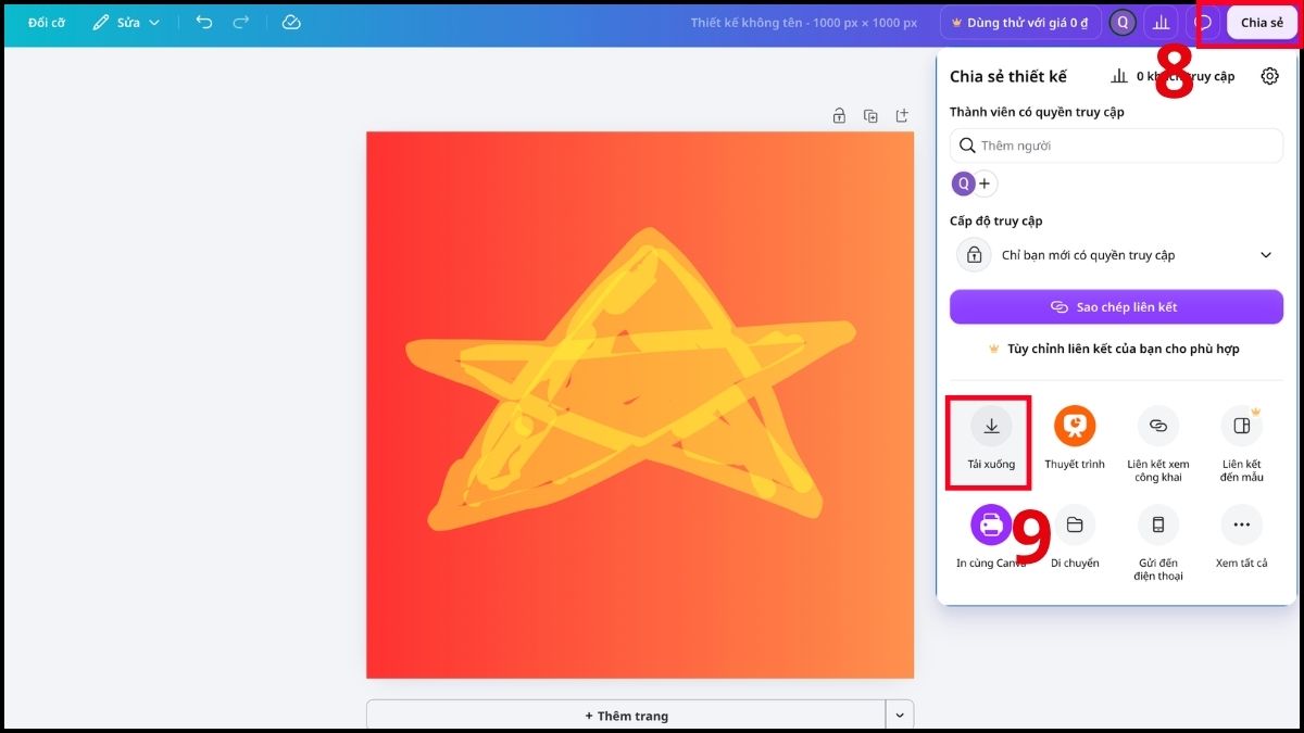 Cách vẽ tranh 2/9 bằng ứng dụng Canva và Procreate - bước 4