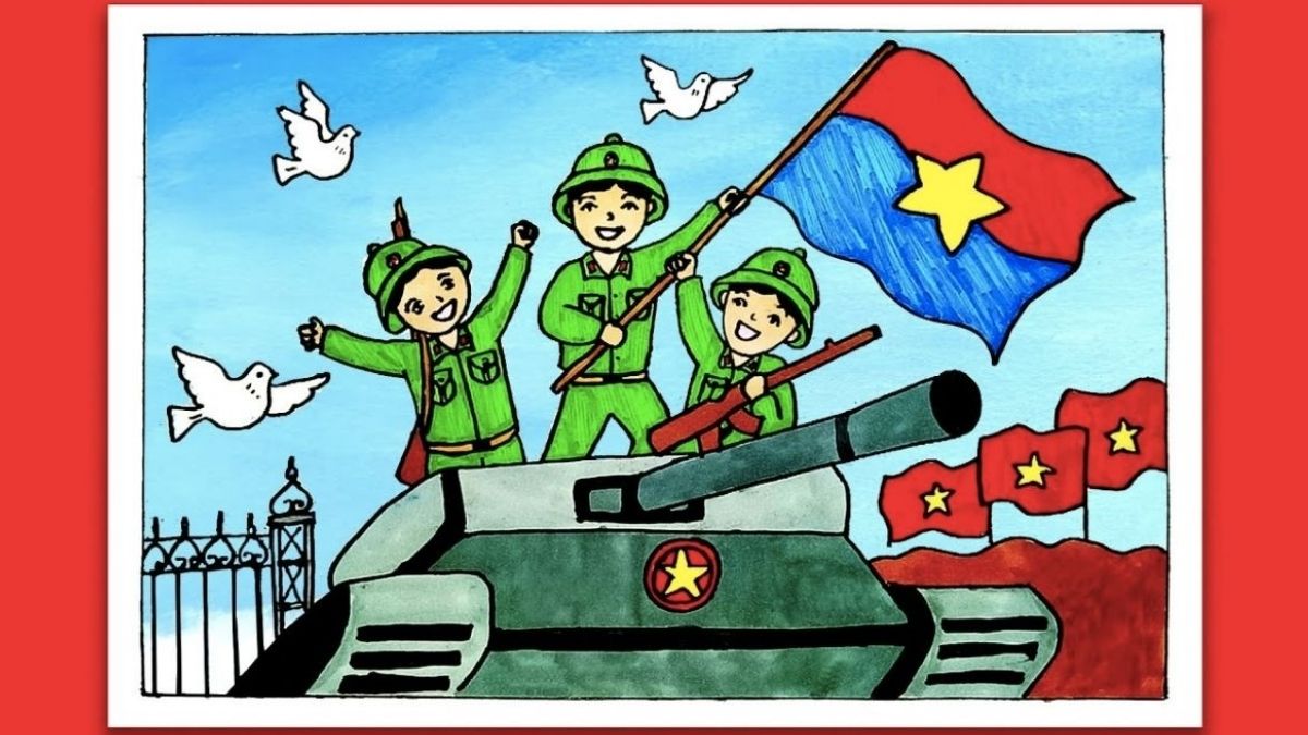 Vẽ tranh diễu hành ngày 2/9 - 1