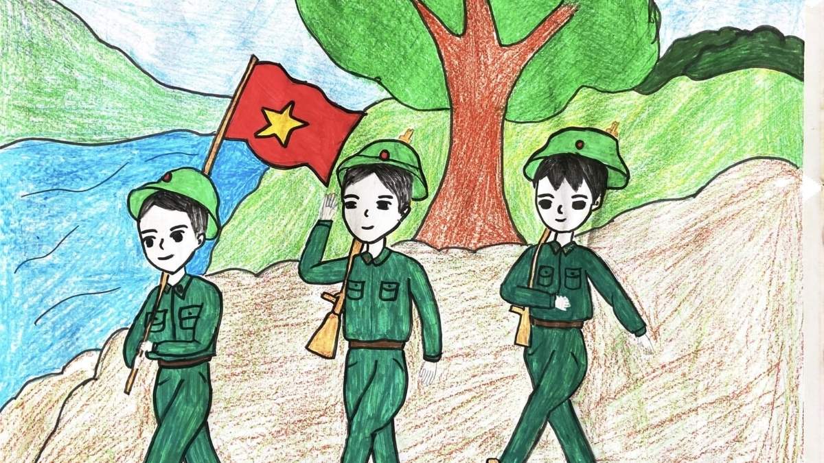 Vẽ tranh diễu hành ngày 2/9 - 7