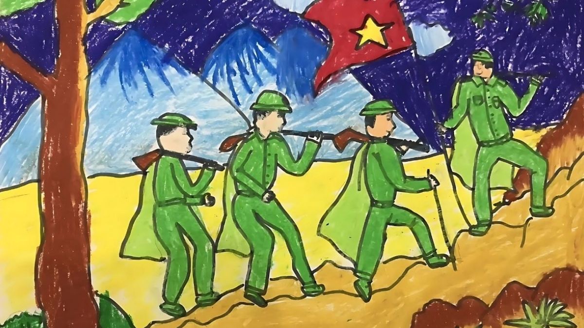 Vẽ tranh diễu hành ngày 2/9 - 8