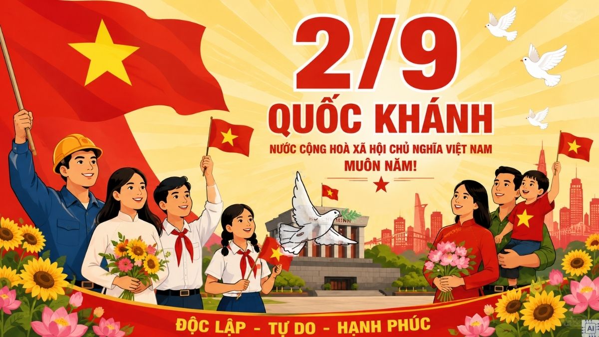Vẽ tranh cổ động ngày Quốc khánh 2/9 - 6