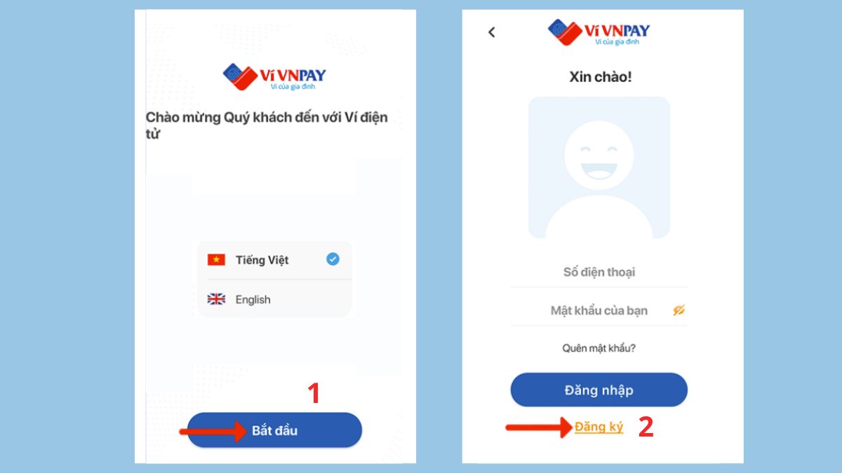 Cách đăng ký VNPAY trên điện thoại - bước 1