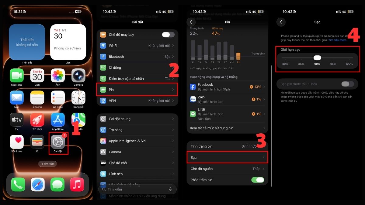 Khuyến nghị từ Apple và tính năng giới hạn sạc 80%