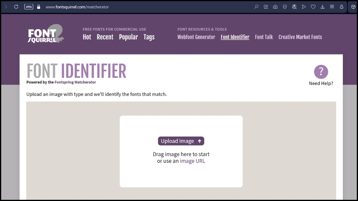 Font Squirrel Matcherator web tìm font bằng hình ảnh