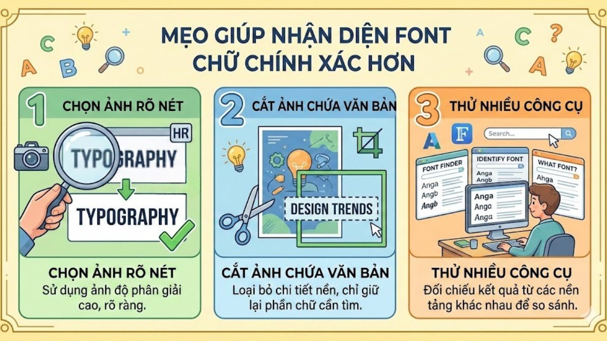 Mẹo giúp nhận diện font chữ chính xác hơn