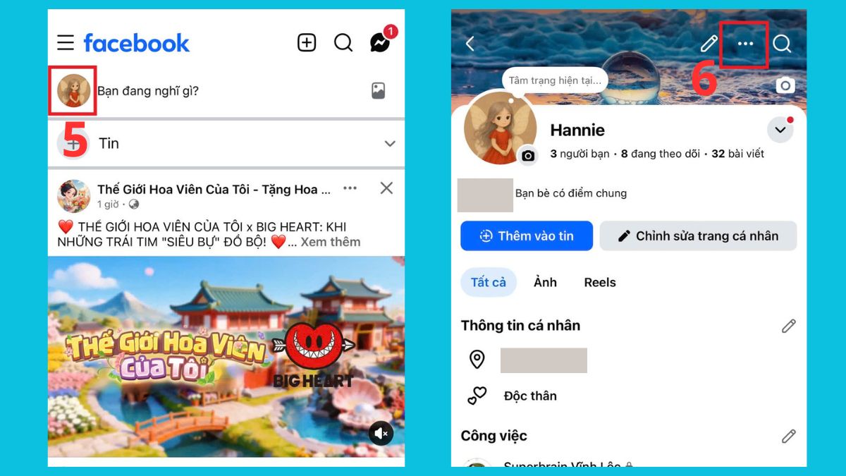 Cách xóa trang cá nhân phụ trên Facebook trên điện thoại - bước 2