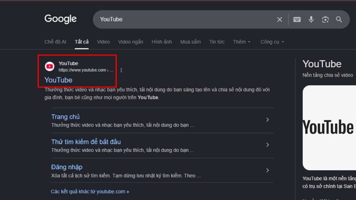 Cách đăng nhập YouTube Studio web trên máy tính -bước 1