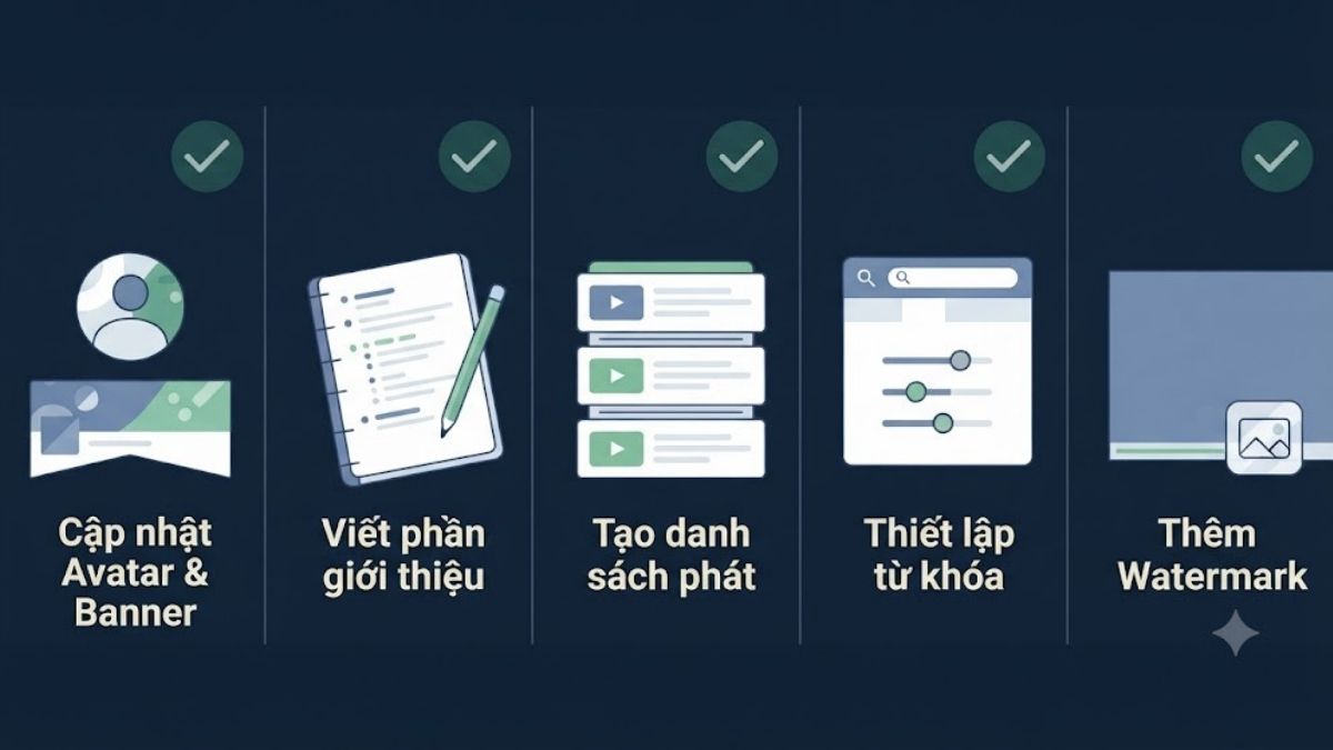 Checklist tối ưu kênh YouTube cho người mới