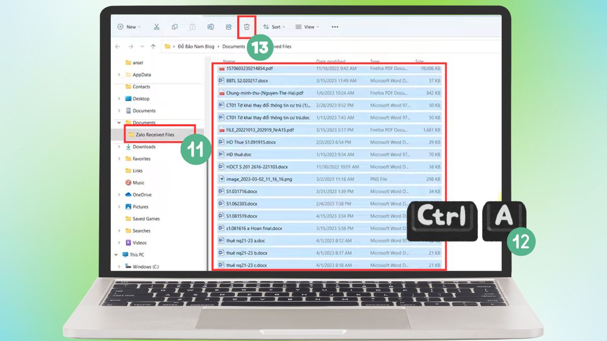 Cách khắc phục Zalo bị đầy bộ nhớ trên máy tính - Dọn dẹp dữ liệu zalo và file tải về - bước 5