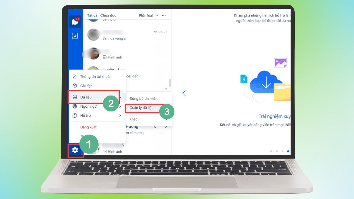 Cách khắc phục Zalo bị đầy bộ nhớ trên máy tính - Xóa bộ nhớ cache của Zalo PC - bước 1