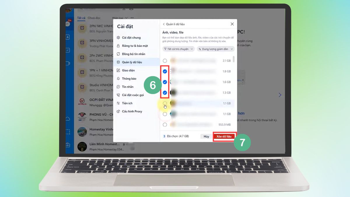 Cách khắc phục Zalo bị đầy bộ nhớ trên máy tính - Dọn dẹp dữ liệu zalo và file tải về - bước 3