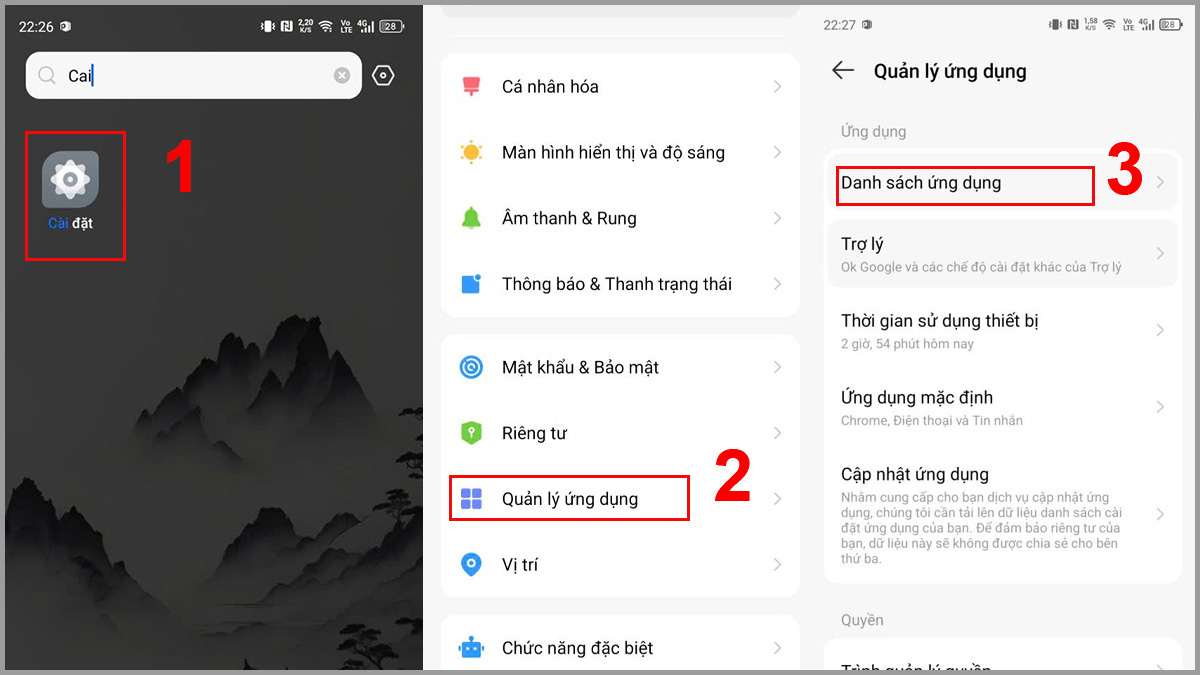 Xóa cache, dữ liệu ứng dụng khi Zalo lỗi kết nối - bước 1