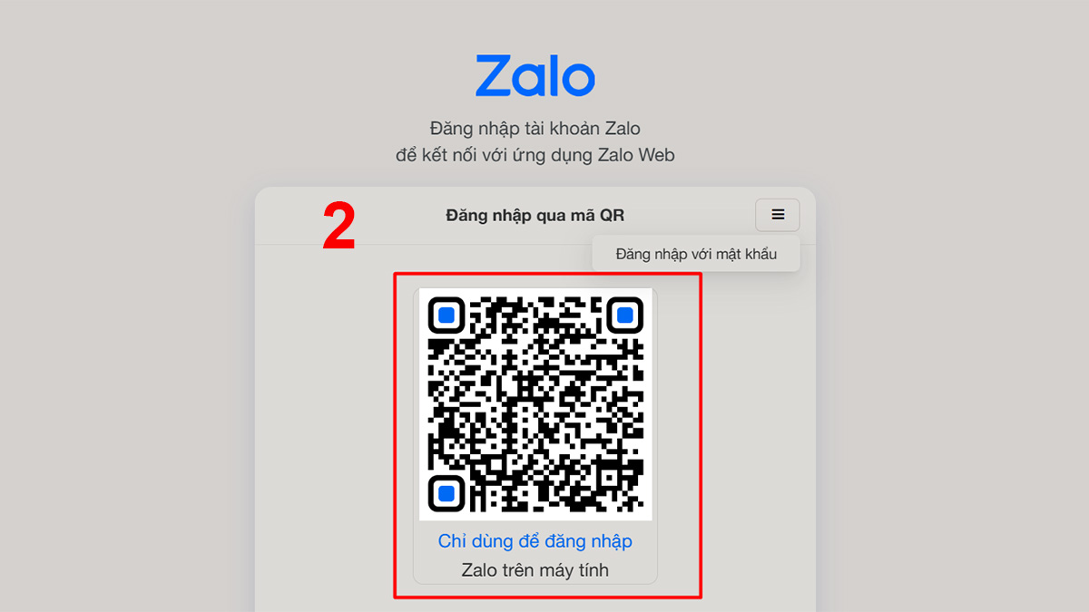 lỗi zalo không kết nối được thay Sử dụng Zalo web để đăng nhập tạm thời - bước 2