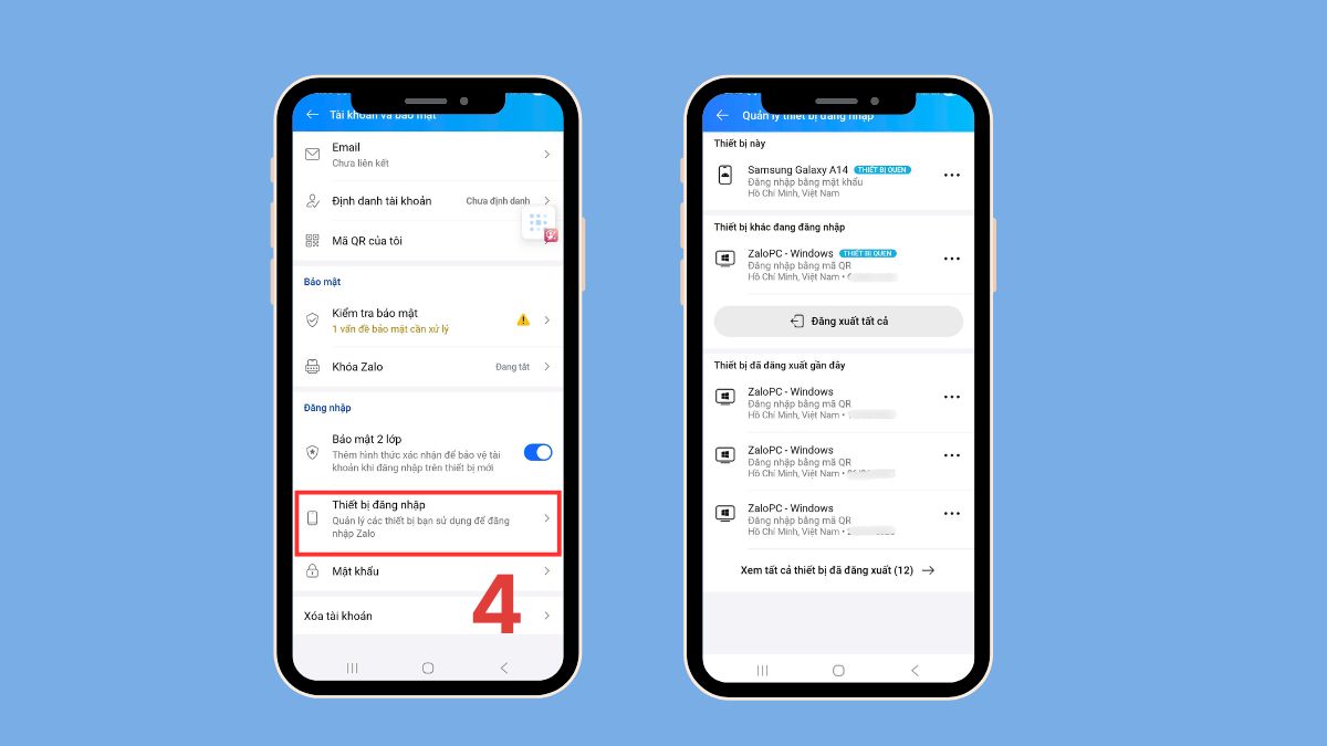 Cách kiểm tra Zalo có bị theo dõi hay không? - bước 3,4