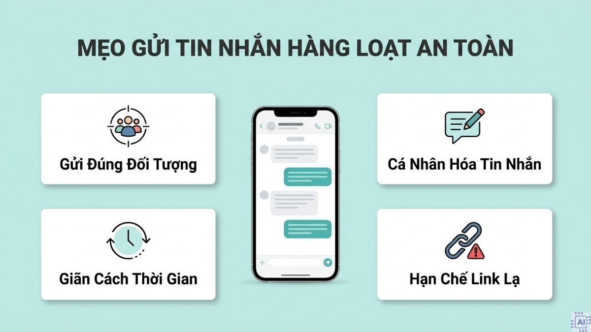 Mẹo tránh bị khóa tài khoản khi gửi tin nhắn hàng loạt