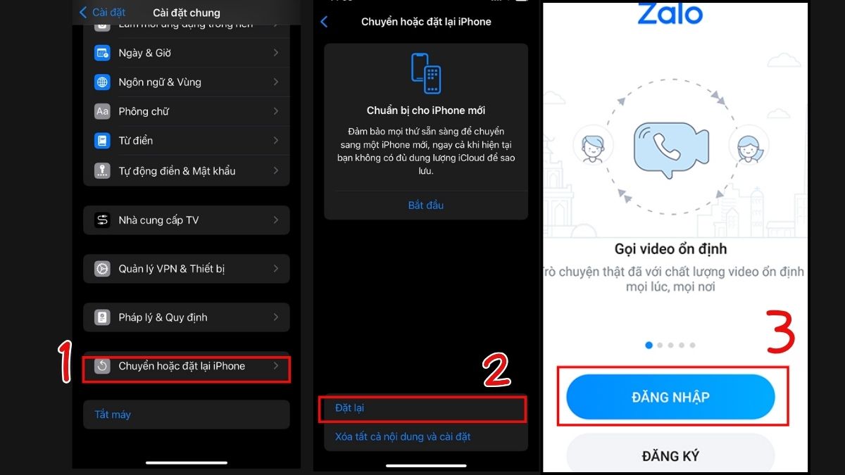 Cách khắc phục lỗi Zalo không nhận được cuộc gọi - khôi phục lại cài đặt gốc máy
