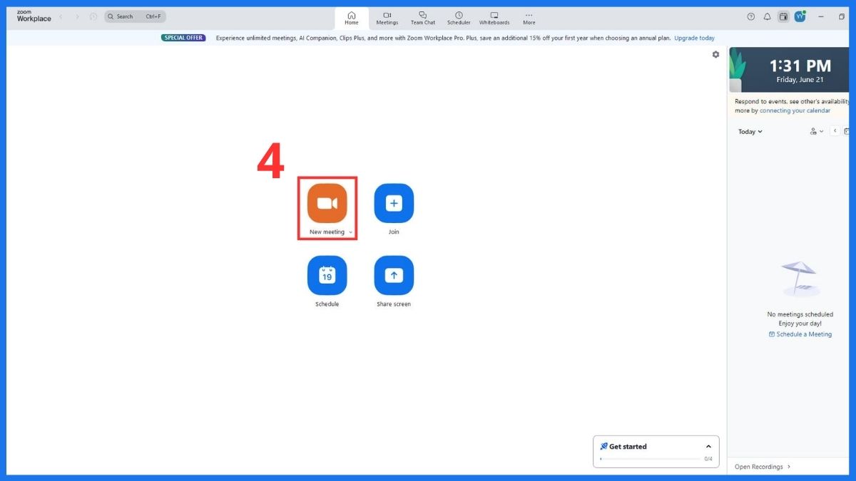 Cách tạo phòng Zoom không giới hạn bằng sử dụng tài khoản tổ chức hay giáo dục - bước 3