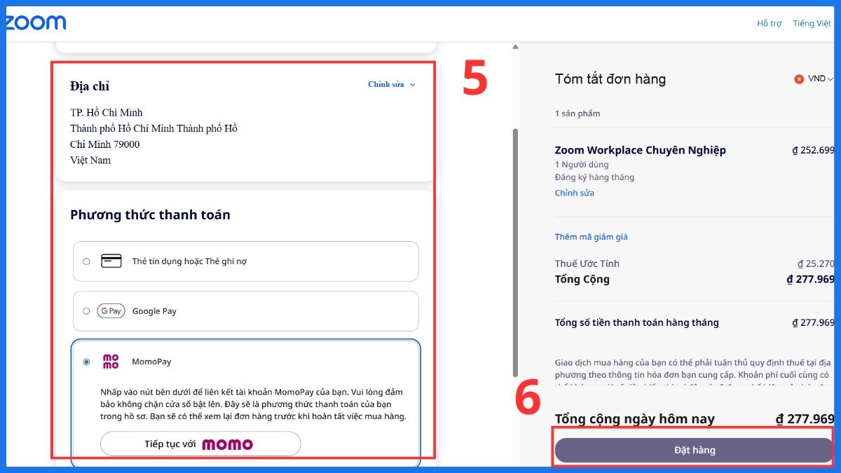 Cách tạo phòng Zoom không giới hạn bằng nâng cấp tài khoản - bước 3.1