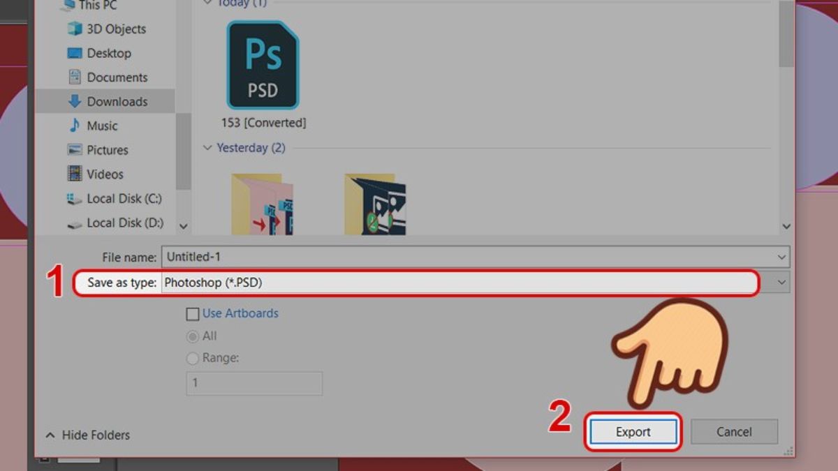 Cách chuyển file EPS sang PSD bằng AI bước 3