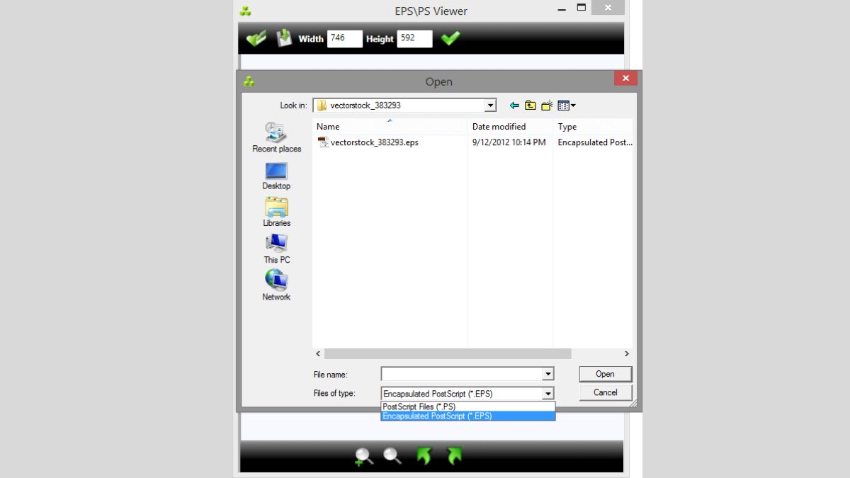Phần mềm mở file EPS Viewer