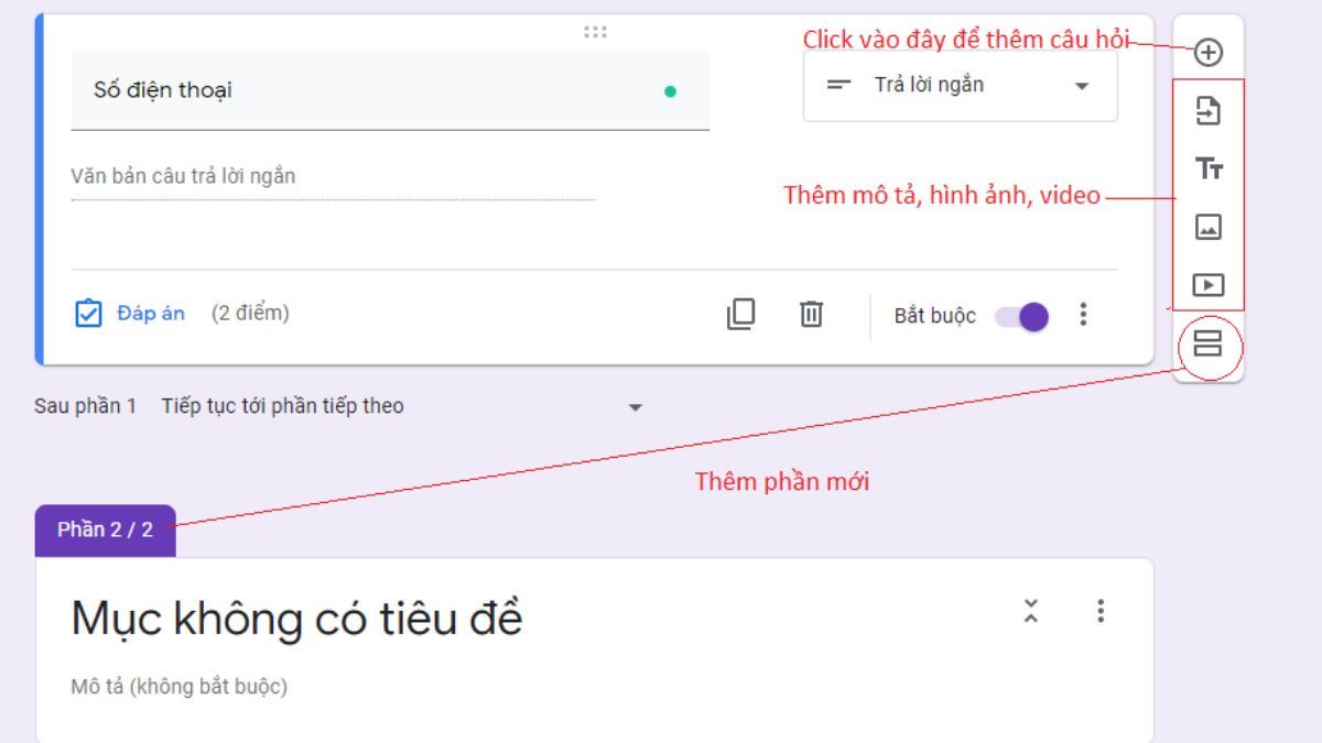 Cách tạo bài kiểm tra chống gian lận trên Google Form bước 3