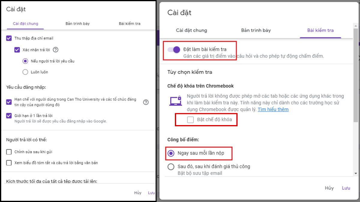 Cách tạo bài kiểm tra chống gian lận trên Google Form bước 4