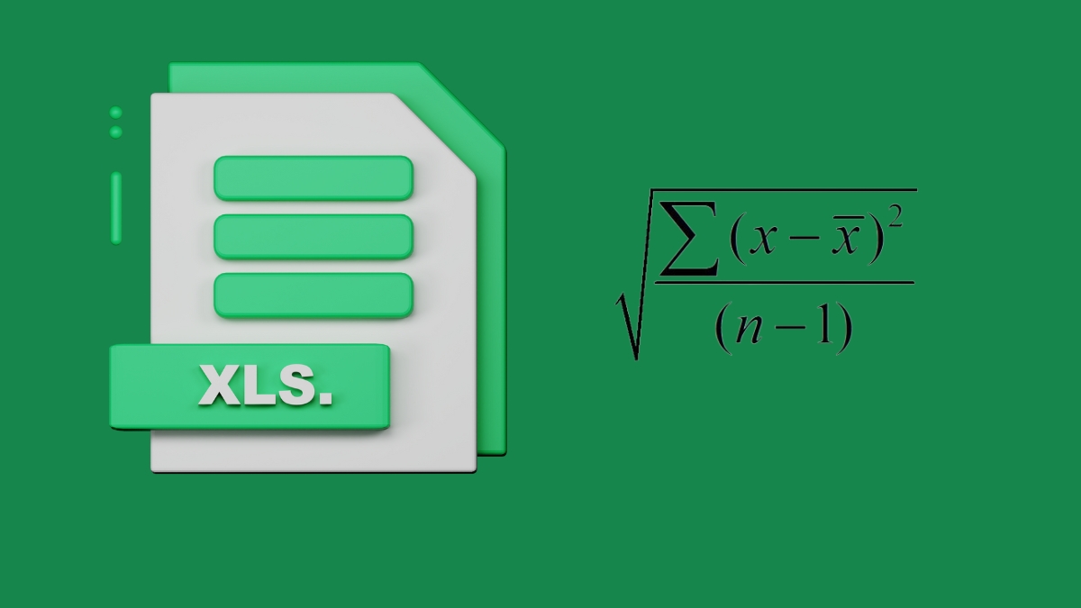 Cách sử dụng hàm STDEV trong Excel tính độ lệch chuẩn