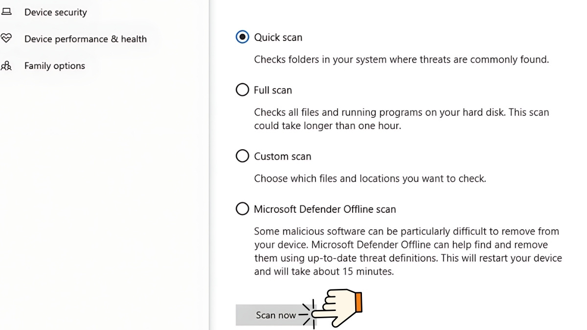 Cách sửa lỗi driver bằng Windows Defender bước 4