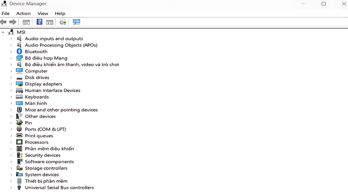 Cách sửa lỗi driver từ Device Manager bước 2