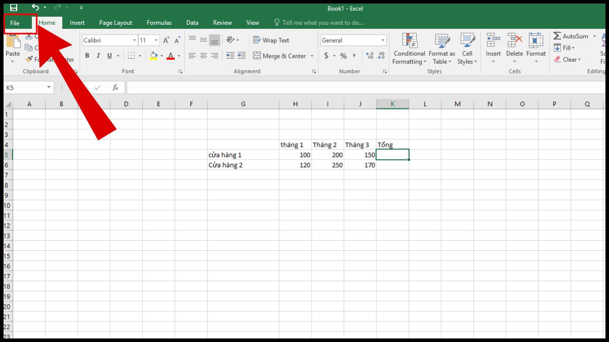 Đặt lại định dạng tính toán để sửa lỗi excel không chạy công thức - bước 1