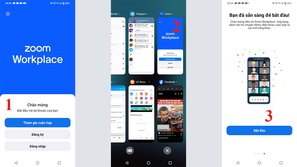 khắc phục lỗi invalid meeting id - Khởi động lại app Zoom