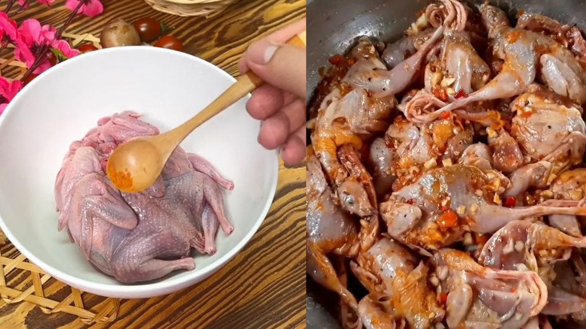 Cách ướp chim cút nướng nồi chiên không dầu