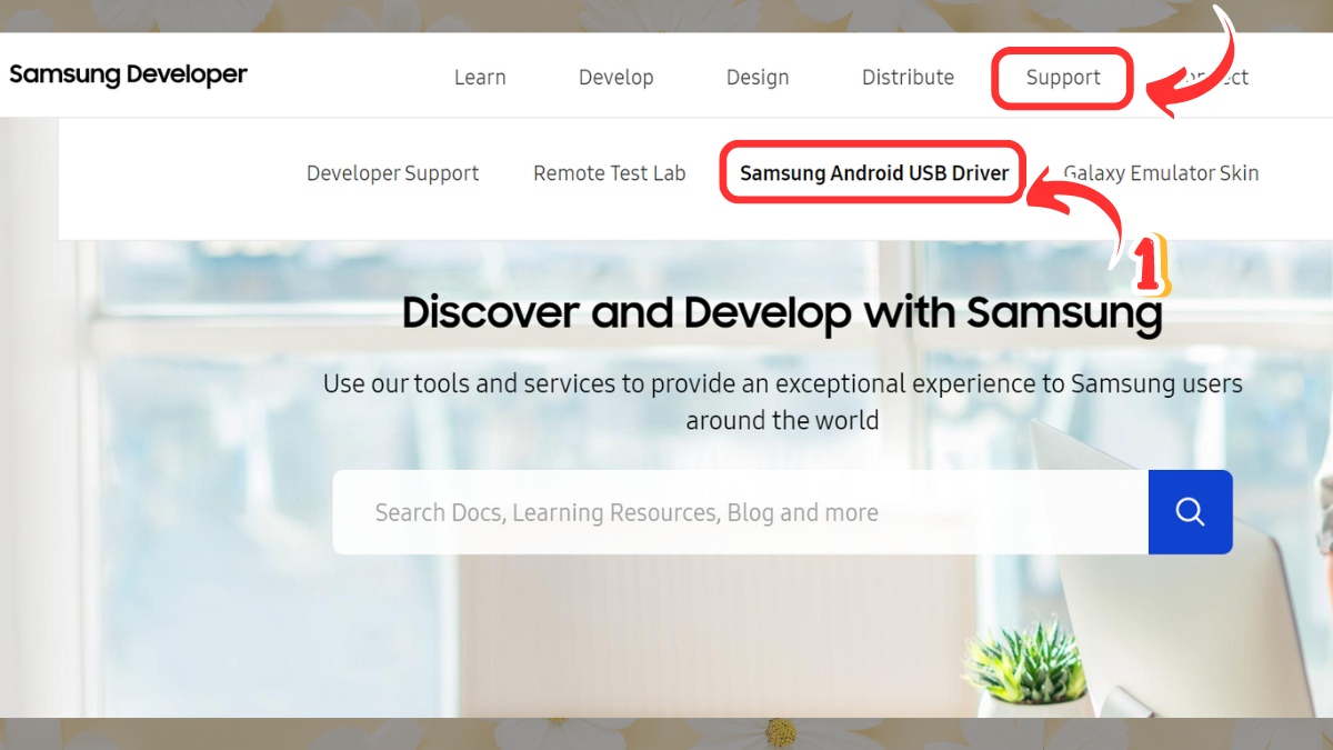 Cách tải và cài Driver Samsung cho máy tính bước 1