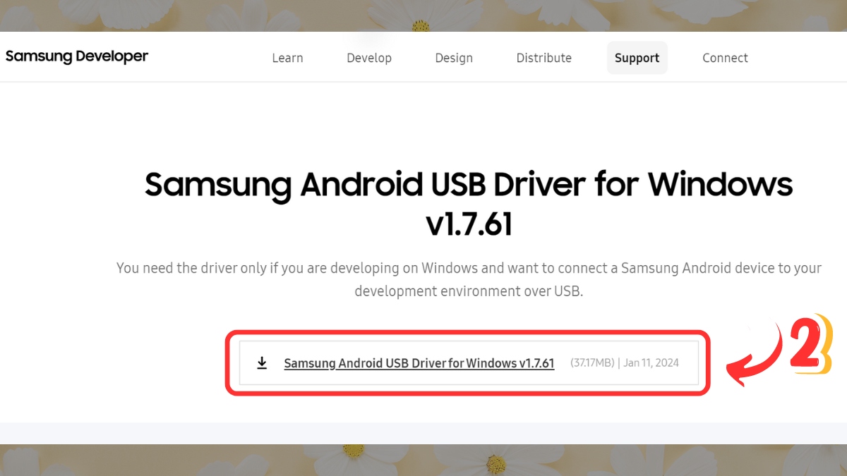 Cách tải và cài Driver Samsung cho máy tính bước 2