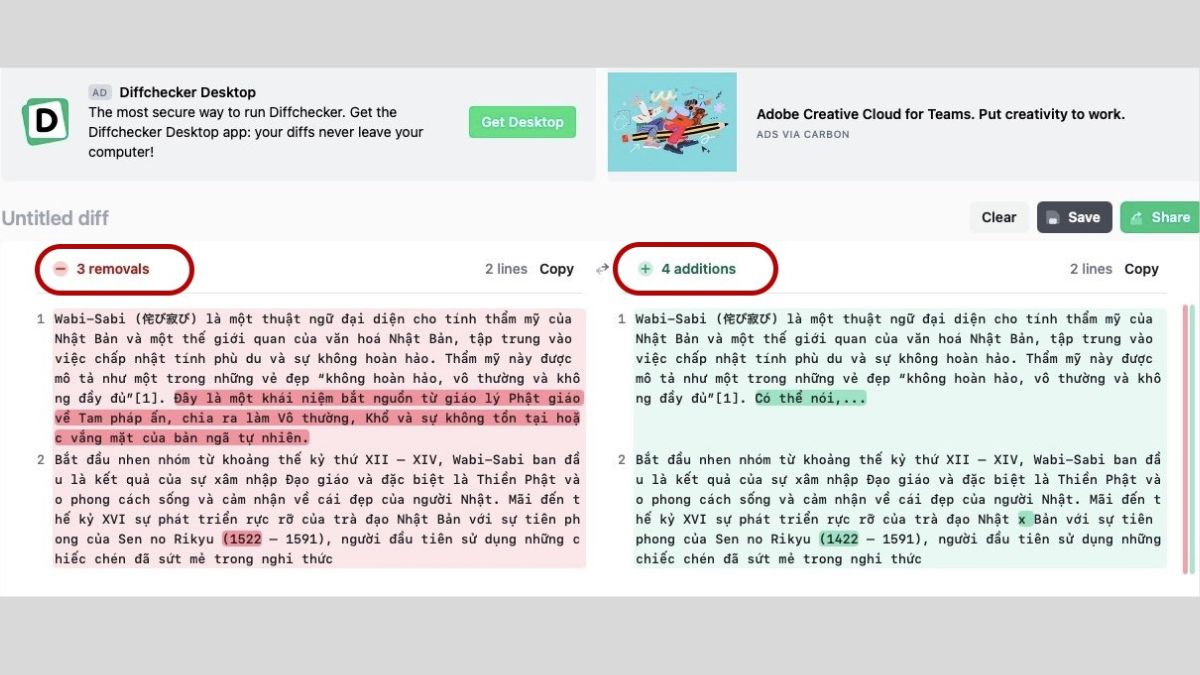 Cách so sánh 2 file Word online bằng Diffchecker bước 3
