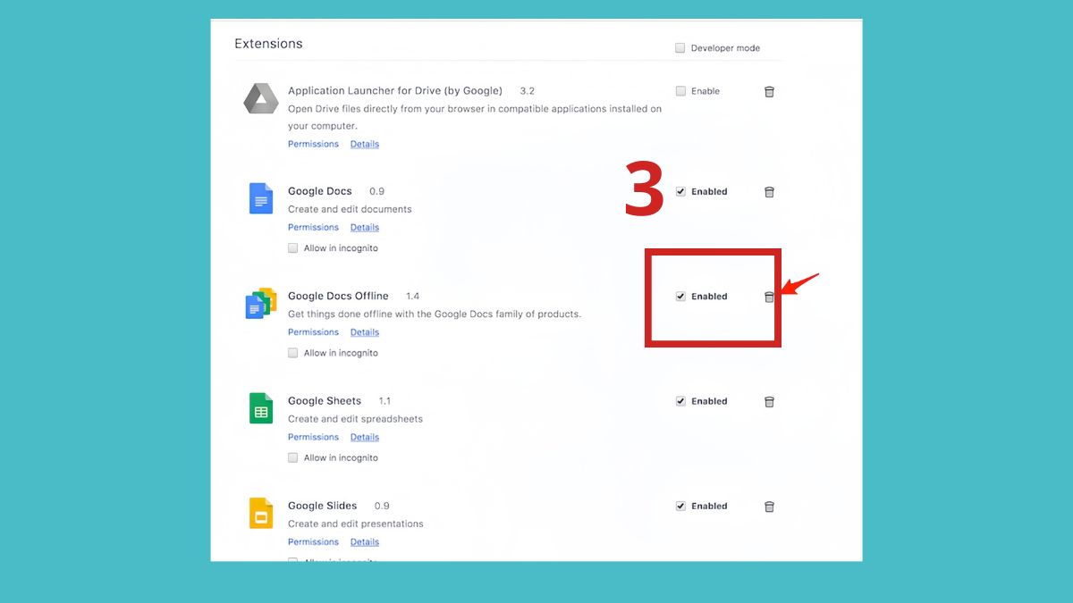 cách sửa lỗi err_connection_refused - Tắt hoặc gỡ các tiện ích mở rộng Chrome lỗi thời bước 3