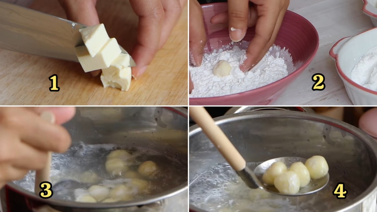 Cách làm topping thạch viên phô mai tươi
