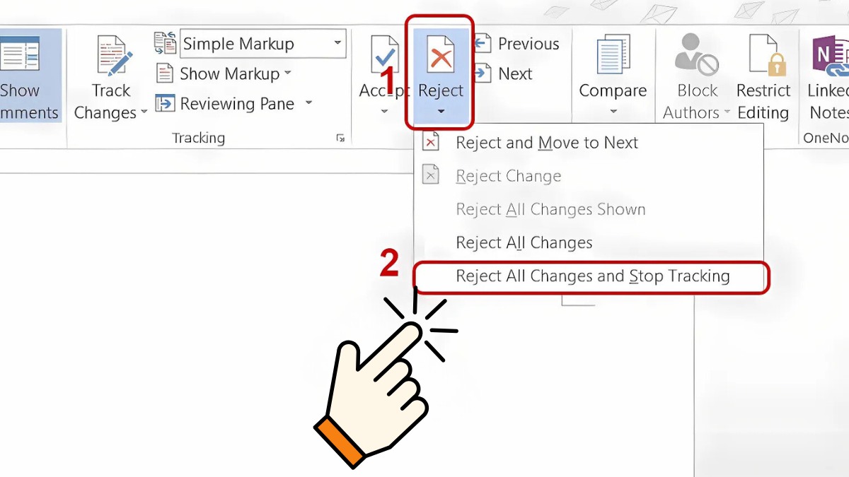 Cách bỏ Track Changes trong Word - Loại bỏ mọi thay đổi