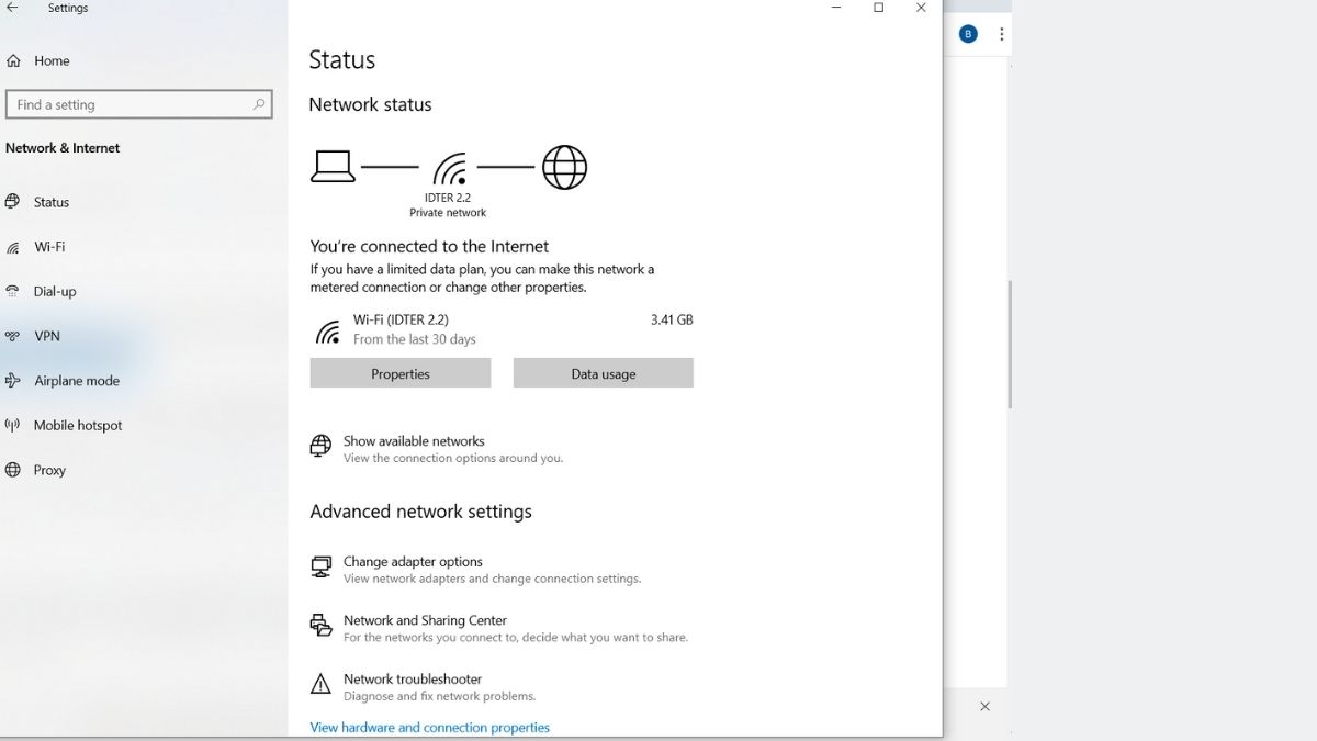 Running Network Adapter Troubleshooter bước 2