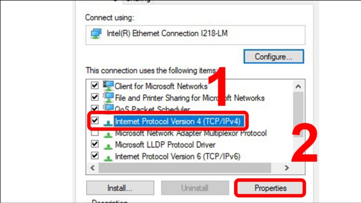 Sửa wifi laptop bị lỗi chấm than limited access qua IP tĩnh bước 3