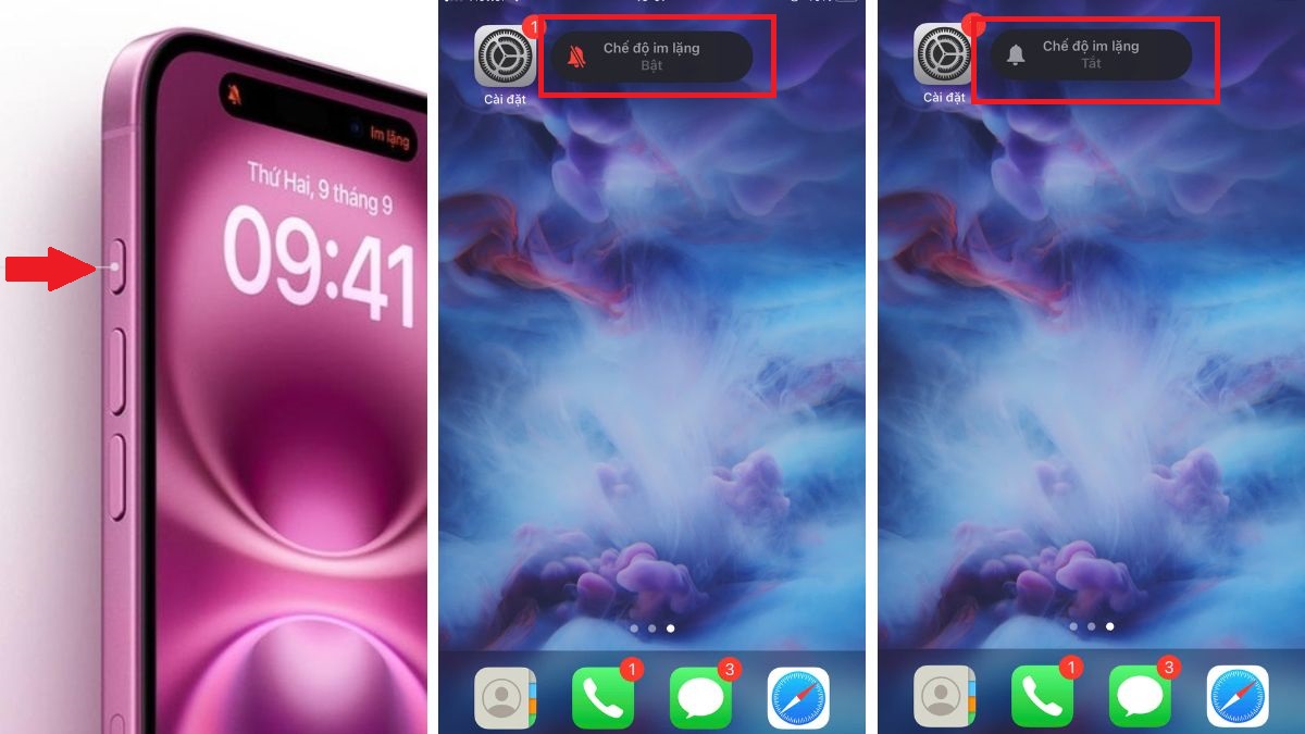 Tắt chế độ im lặng để bật âm thanh bàn phím iPhone