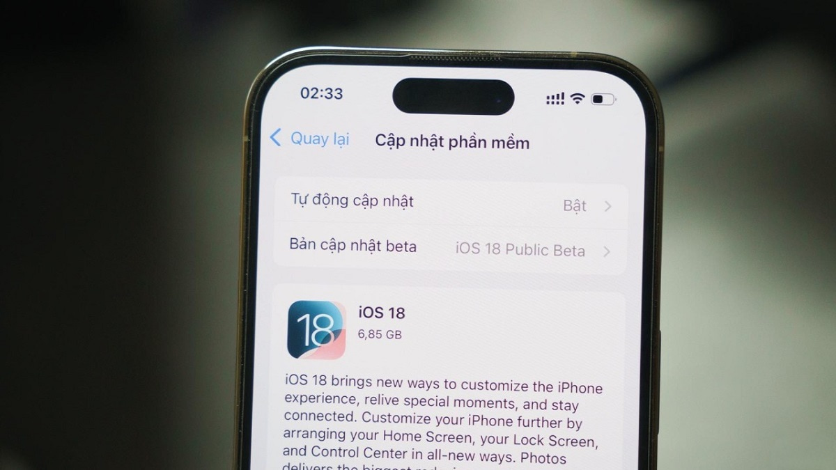 Cập nhật phiên bản iOS mới nhất