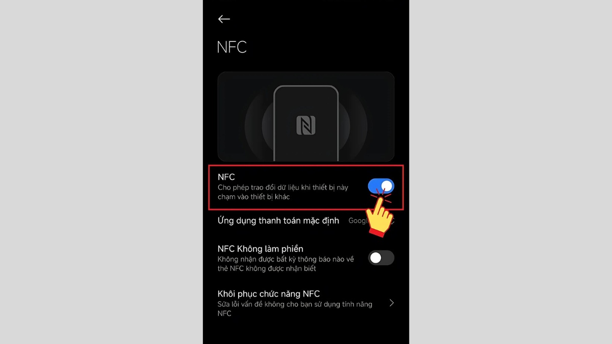 Cách bật NFC trên Xiaomi - Bước 3