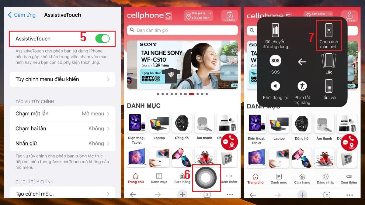 Cách chụp ảnh màn hình iPhone 11 bằng nút Home ảo - Bước 4