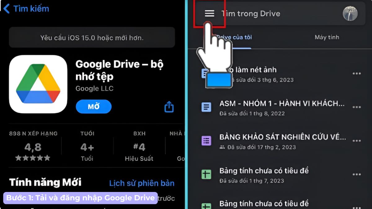Cách chuyển dữ liệu iPhone sang Android bằng Google Drive - Bước 1
